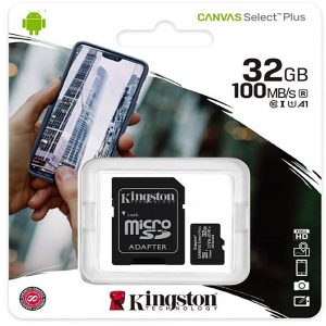 Tarjeta MicroSD Kingston Canvas Select Plus Almacenamiento de 32 / 64 / 128 / 256