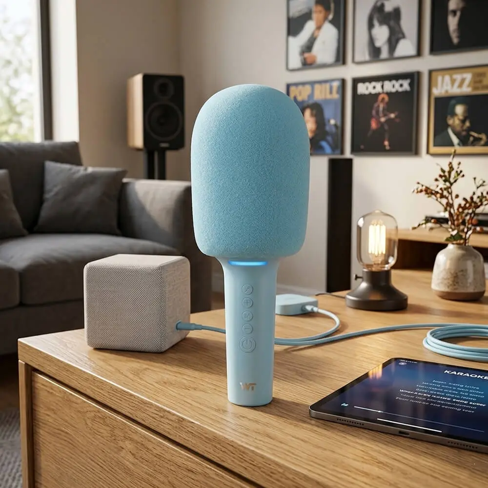 Altavoz con Micrófono de Karaoke Infantil Forma de Helado – Conexión Bluetooth 5.0, TWS y Sonido Hi-Fi - Imagen 5
