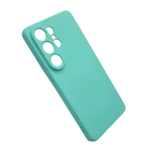 Funda protectora de silicona líquida de color azul marino compatible con Samsung Galaxy S26 Plus en vista trasera completa y funda turquesa mate para Samsung Galaxy S26 Ultra con recortes precisos de cámara de la tienda Mercachip Madrid.