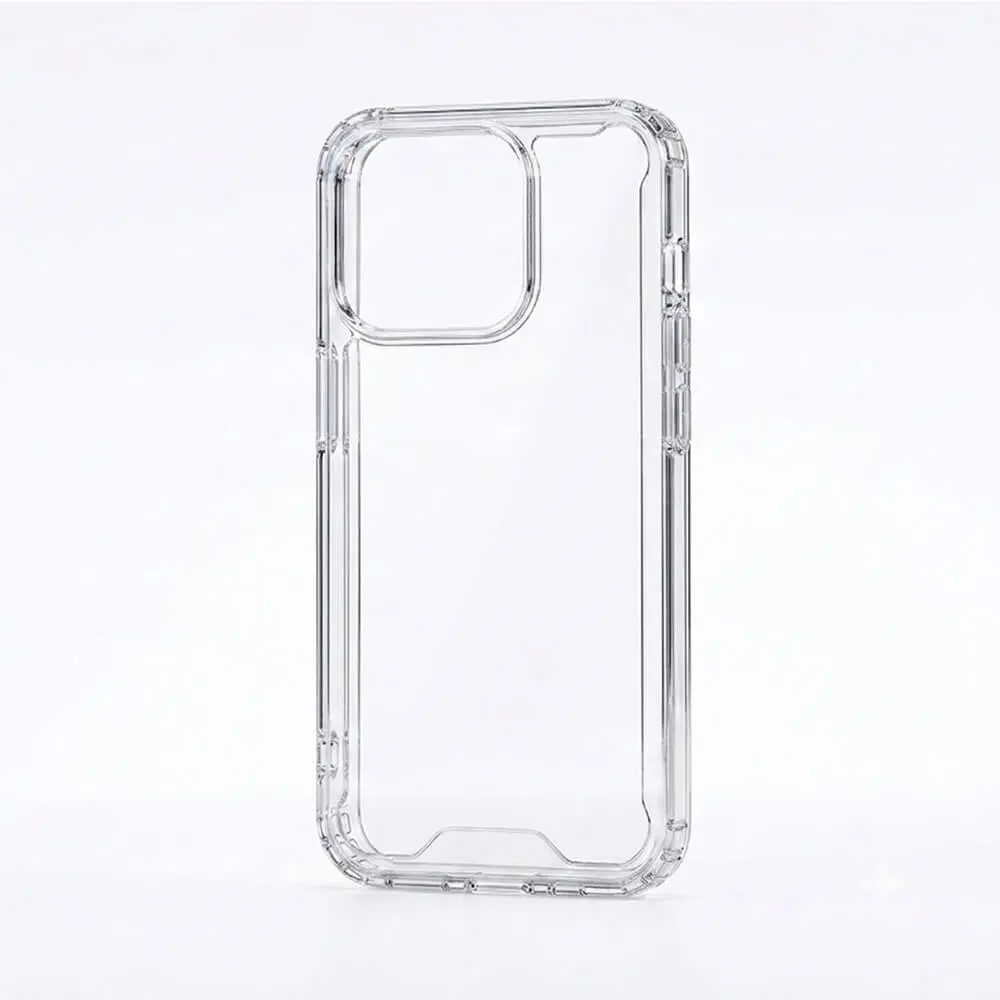 Funda protectora de silicona transparente reforzada en esquinas compatible con Redmi 15C sobre fondo blanco de la tienda de tecnología Mercachip.