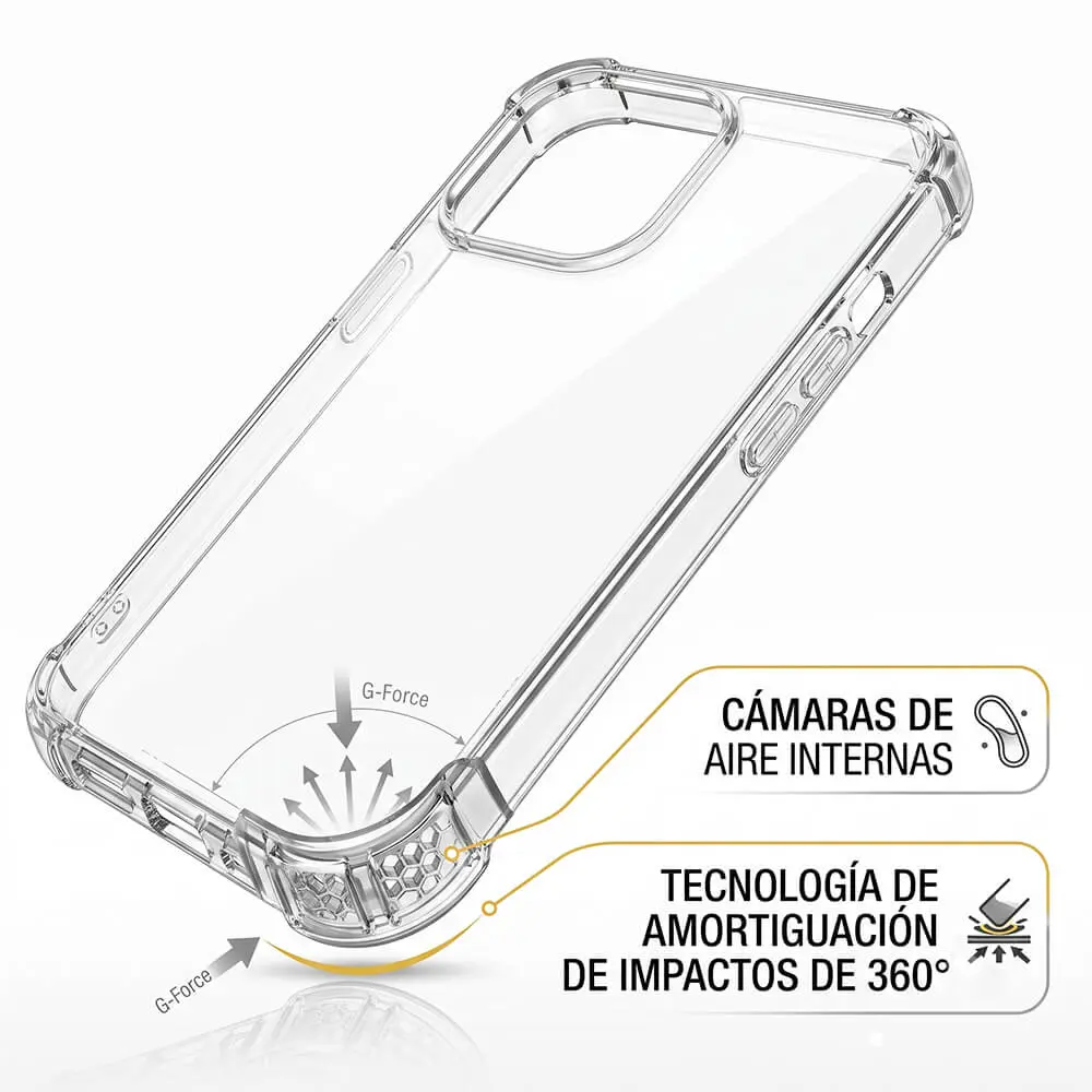 Funda Carcasa Transparente Reforzada Antigolpes Compatible con iPhone 15 Plus / 15 Pro Max / 16 - Imagen 3