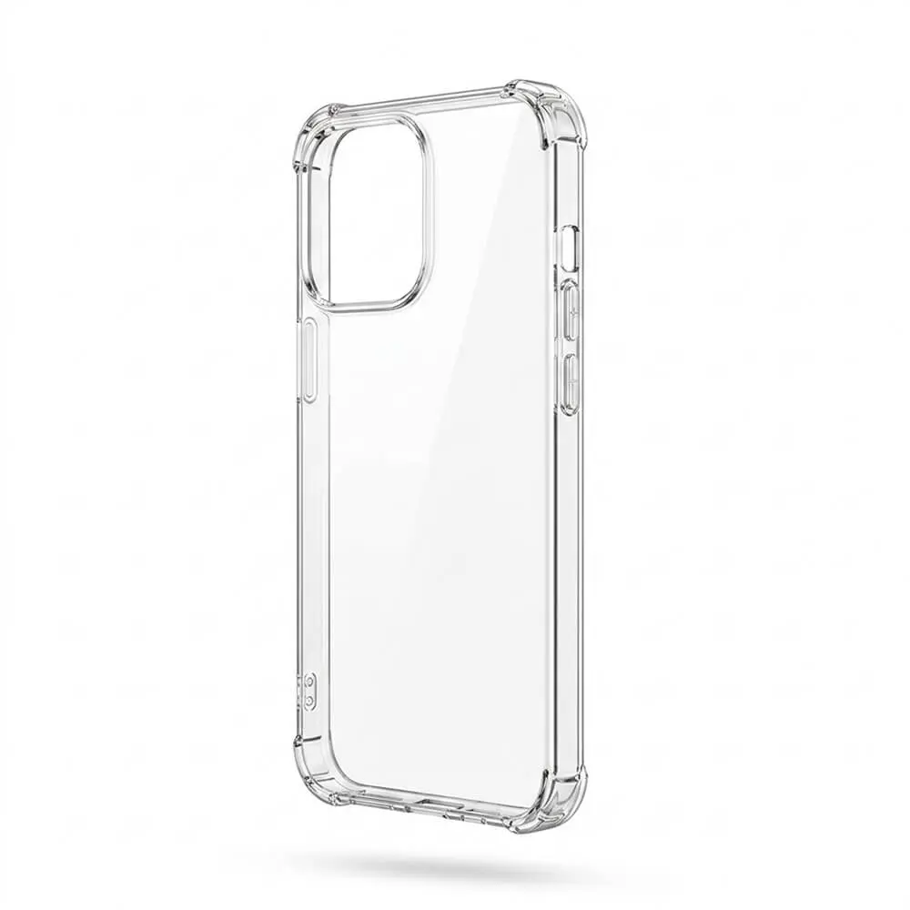 Funda de silicona transparente de alta claridad con esquinas reforzadas antigolpes compatible con iPhone de la tienda Mercachip