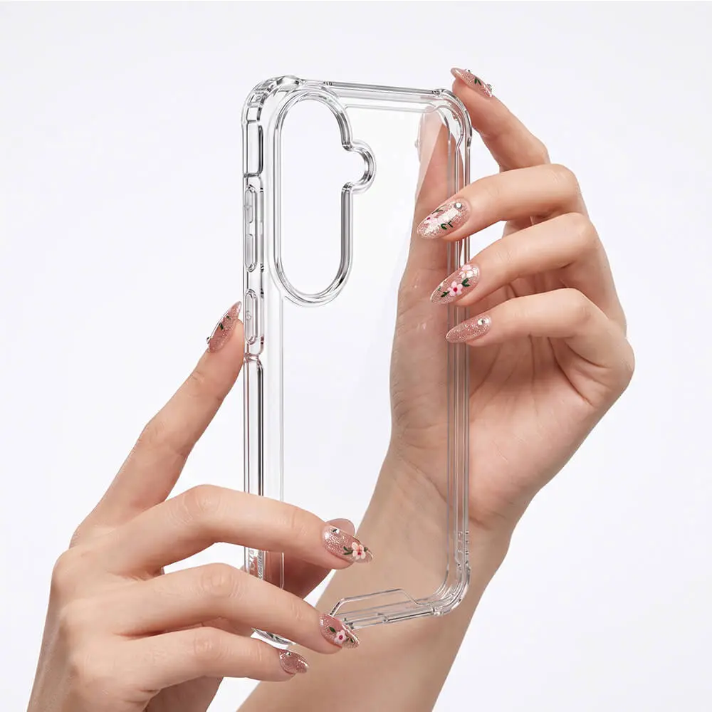 Funda de silicona transparente de alta claridad con esquinas reforzadas antigolpes compatible con Samsung Galaxy A57 5G de la tienda Mercachip.
