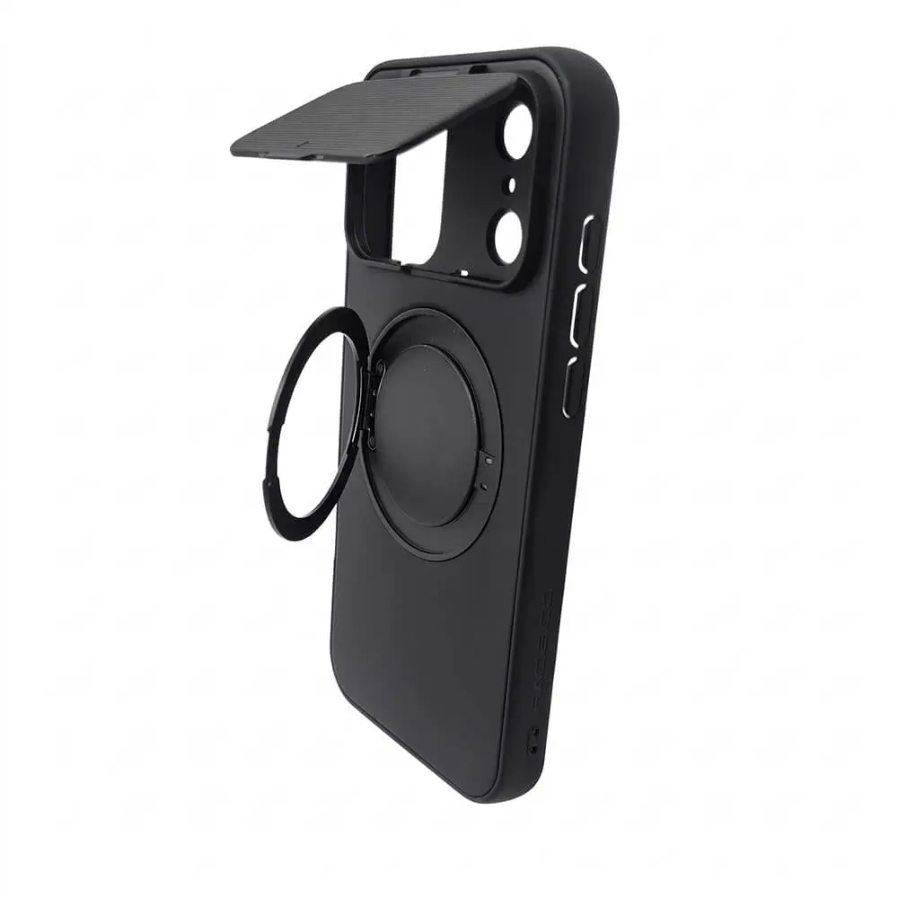 Funda Carcasa Robusta con Visera Protectora de Cámara y Anillo Soporte Compatible con iPhone 17 Pro Max - Imagen 2