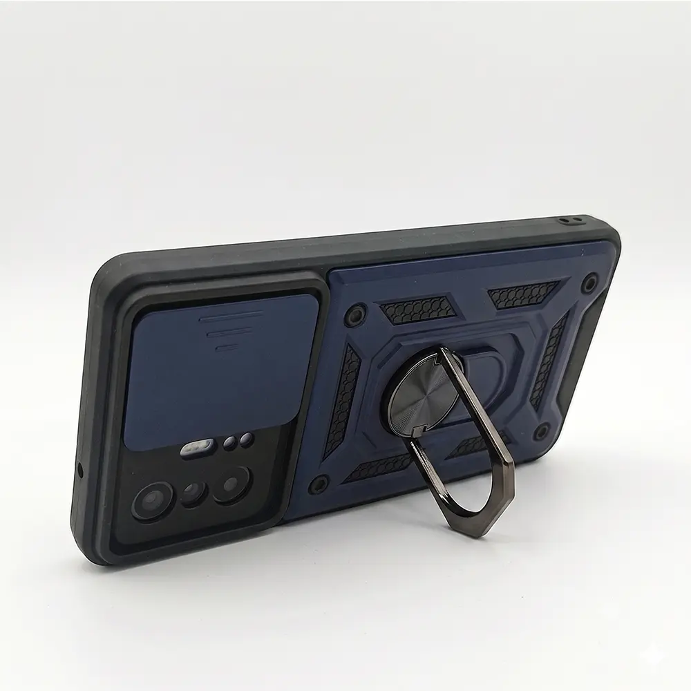 Funda Carcasa Antigolpes con Protector Deslizante de Cámara y Anillo Anillo Soporte Compatible con Xiaomi 11T / 11T Pro - Imagen 4