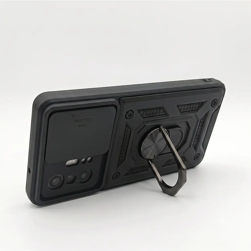 Funda Carcasa Antigolpes con Protector Deslizante de Cámara y Anillo Anillo Soporte Compatible con Xiaomi 11T / 11T Pro - Imagen 2